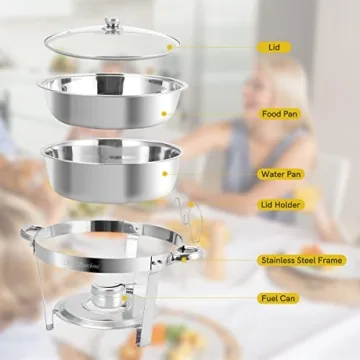 BriSunshine Chafing Dish Set - Elegant Buffet Warmers