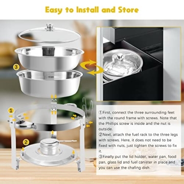 BriSunshine Chafing Dish Set - Elegant Buffet Warmers