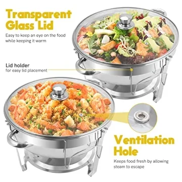 BriSunshine Chafing Dish Set - Elegant Buffet Warmers
