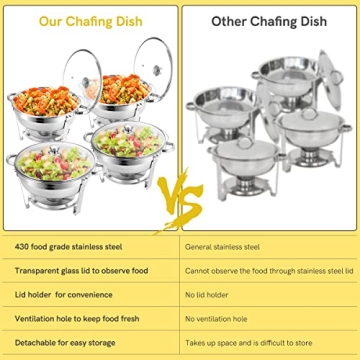 BriSunshine Chafing Dish Set - Elegant Buffet Warmers