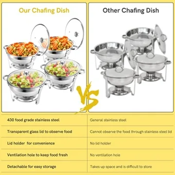 BriSunshine Chafing Dish Set - Elegant Buffet Warmers