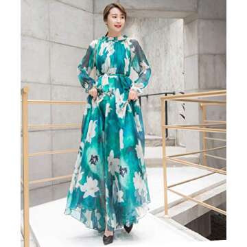 MedeShe Women's Floral Maxi Dress for Beach and Parties