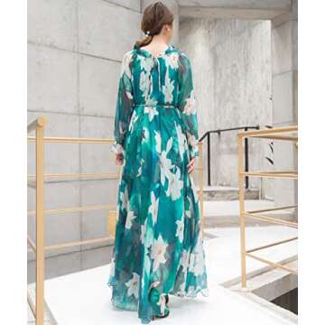 MedeShe Women's Floral Maxi Dress for Beach and Parties