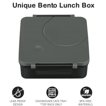 Bento Lunch Box Set for Kids with 8oz Soup Thermo, Leak-Proof Lunch Containers with 4 Compartment, K...