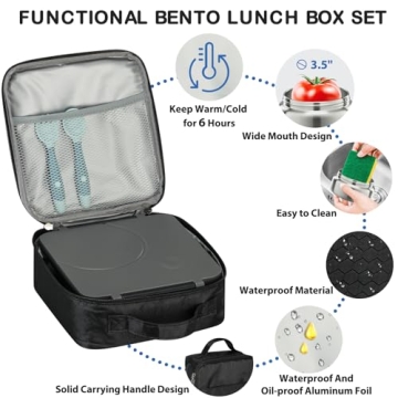 Bento Lunch Box Set for Kids with Soup Thermo