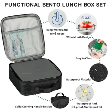 Bento Lunch Box Set for Kids with Soup Thermo