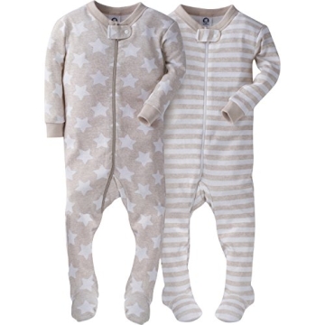 Gerber Baby Boys' 2-Pack Footed Pajamas - Snug & Safe Sleepwear