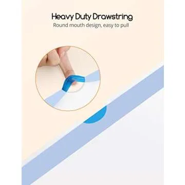 MeoWant Cat Litter Box Liners, Drawstring Cat Litter Receptacles Bags for MeoWant MW-SC01/MW-SC02/MW-LR01 Automatic Cat Litter Box 20pcs