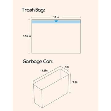 MeoWant Cat Litter Box Liners, Drawstring Cat Litter Receptacles Bags for MeoWant MW-SC01/MW-SC02/MW-LR01 Automatic Cat Litter Box 20pcs