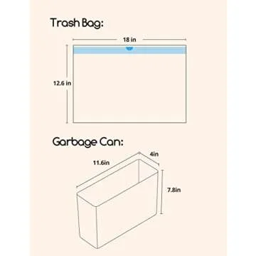 MeoWant Cat Litter Box Liners, Drawstring Cat Litter Receptacles Bags for MeoWant MW-SC01/MW-SC02/MW-LR01 Automatic Cat Litter Box 20pcs