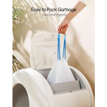 MeoWant Cat Litter Box Liners, Drawstring Cat Litter Receptacles Bags for MeoWant MW-SC01/MW-SC02/MW-LR01 Automatic Cat Litter Box 20pcs