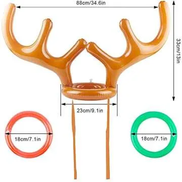 Inflatable Reindeer Antler Toss Game for Festive Fun