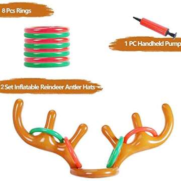 Inflatable Reindeer Antler Toss Game for Festive Fun