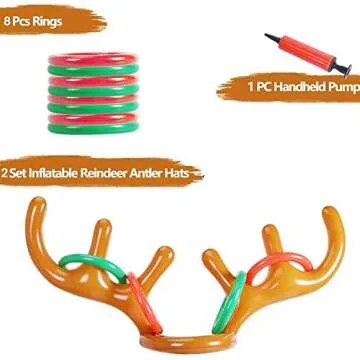 Inflatable Reindeer Antler Toss Game for Festive Fun