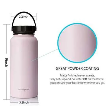 NAVIGATE 32oz Wide Mouth Insulated Water Bottle
