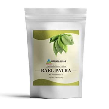 HERBAL HILLS Bael Patra Powder Natural Herbal Dietary Supplement Aegle Marmelos 16 Oz