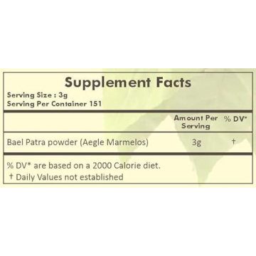 HERBAL HILLS Bael Patra Powder for Digestive Health