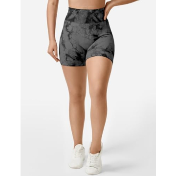 Stylish QOQ Tie Dye Workout Biker Shorts for Women