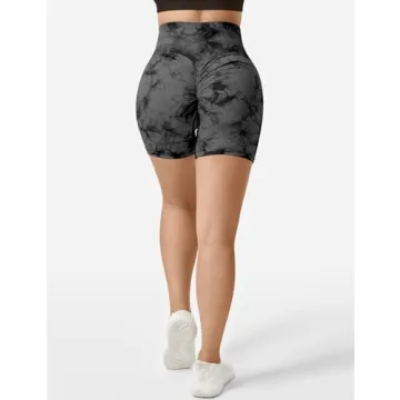 Stylish QOQ Tie Dye Workout Biker Shorts for Women