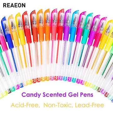 Reaeon Glitter Gel Pens - 24 Colors Perfect for All Ages
