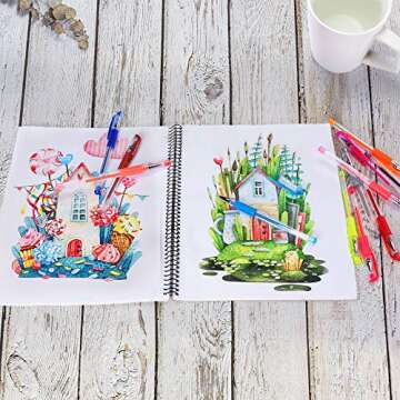 Reaeon Glitter Gel Pens - 24 Colors Perfect for All Ages