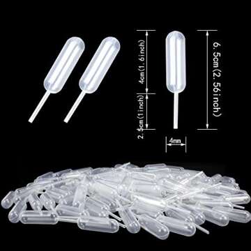 Tomnk 120pcs 4ml Plastic Cupcake Pipettes Squeeze Dropper Liquid Infuser Transfer Pipettes for Cupcakes, Strawberries