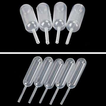 Tomnk 120pcs 4ml Plastic Cupcake Pipettes Squeeze Dropper Liquid Infuser Transfer Pipettes for Cupcakes, Strawberries