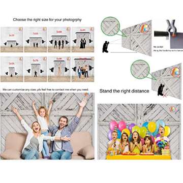 LB 8x8ft Vinyl Vintage Brick Wall Photo Backdrop Rustic Wood Floor Backdrop for Photoshoot Wedding Birthday Party YouTube Video Portraits Photo Booth Background