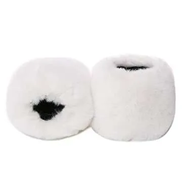 LA CARRIE Women's Leopard Print Faux Fur Wrist Cuffs