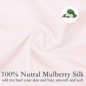 JOGJUE Silk Pillowcase for Hair and Skin 2 Pack 100% Mulberry Silk Bed Pillowcase Hypoallergenic Soft Breathable Both Sides Silk Pillow Case with Hidden Zipper, Pillow Cases (King, Light Pink)