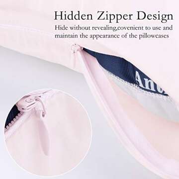 JOGJUE Silk Pillowcase for Hair and Skin 2 Pack 100% Mulberry Silk Bed Pillowcase Hypoallergenic Soft Breathable Both Sides Silk Pillow Case with Hidden Zipper, Pillow Cases (King, Light Pink)