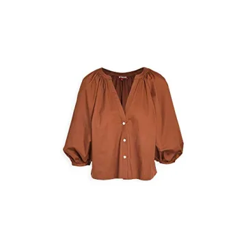 Stylish STAUD Women's New Dill Top with Puff Sleeves