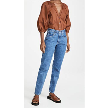 Stylish STAUD Women's New Dill Top with Puff Sleeves