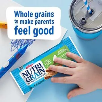 Nutri-Grain Soft Baked Breakfast Bars, Made with Whole Grains, Kids Snacks, Value Pack, Apple Cinnamon, 20.8oz Box (16 Bars)- Pack of 3