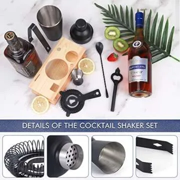 JNWINOG Cocktail Shaker Set for Bar and Home