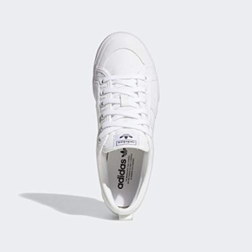 adidas Originals Women's Nizza Platform, White/White/White, 6