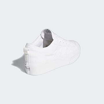 adidas Originals Women's Nizza Platform, White/White/White, 6