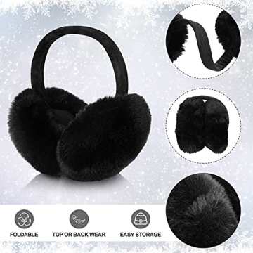 Satinior Faux Fur Ear Muffs for Winter Women Stylish & Warm