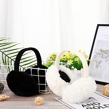 Satinior Faux Fur Ear Muffs for Winter Women Stylish & Warm