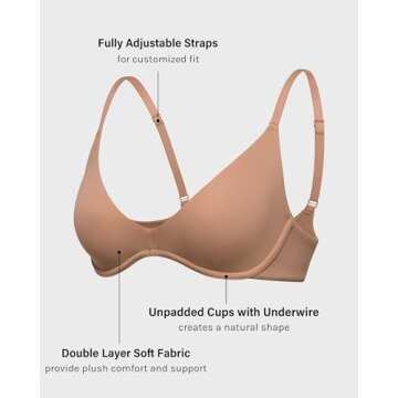 INLYRIC Women's Inbarely Plus Plunge Bra - Unlined Underwire Sexy Demi Balconette Bras