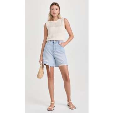 Joe's Jeans Women's The Cameron Sleeveless Crochet Top, Milk