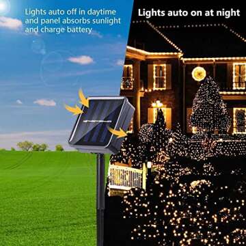 Joomer 2 Pack Solar Fairy Lights Outdoor, Waterproof 100LED 33ft Solar String Lights with 8 Modes, Super Bright Copper Wire Solar Lights Outdoor for Tree, Patio, Garden, Party Decoration(Warm White)