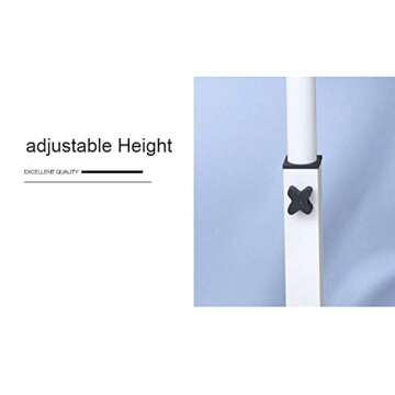 MTFY Rolling Sofa Side Snack Table Portable Laptop Computer Desk Stand with Wheels, Height Adjustable Breakfast TV Tray Bedside Coffee Table, Wood Desktop with Metal Frame (White 31.5" Lx15.7 W)