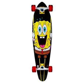Kryptonics Spongebob 36" Complete Longboard Skateboard – Colorful Design for Kids, Great for Cruis...