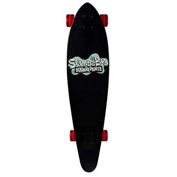 Kryptonics Spongebob 36" Complete Longboard Skateboard – Colorful Design for Kids, Great for Cruising & Tricks, Ideal for Spongebob Fans