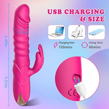 Thrusting Rabbit Vibrator | G-Spot & Clitoral Pleasure