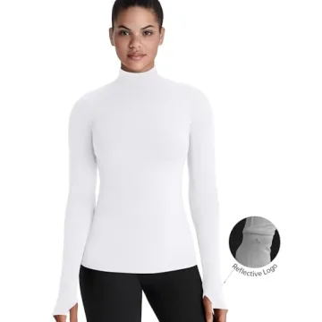 Comfortable Women's Long Sleeve Thermal Mock Neck Top