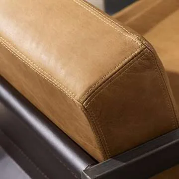 Art Leon Genuine Leather Accent Chair for Modern Homes