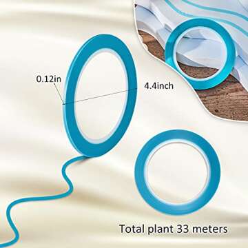 5 Rolls of Vinyl Tape Masking Tape Automotive Car Auto Paint for Curves, High Temperature Vinyl Low ...