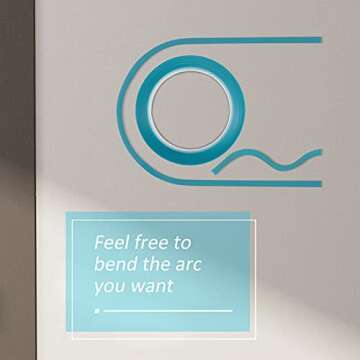 5 Rolls of Vinyl Tape Masking Tape Automotive Car Auto Paint for Curves, High Temperature Vinyl Low Tack(1/8 inch,Blue)